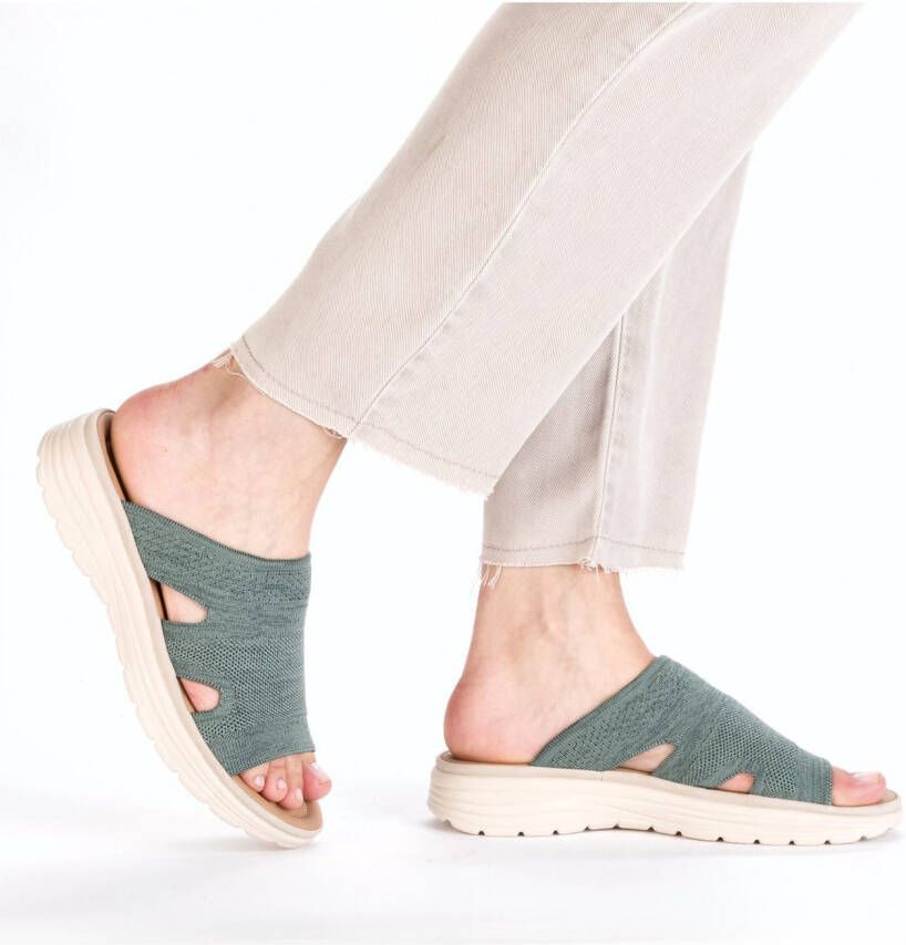 Rieker Slippers zomerschoen huisschoen slippers strandschoen met voetbed