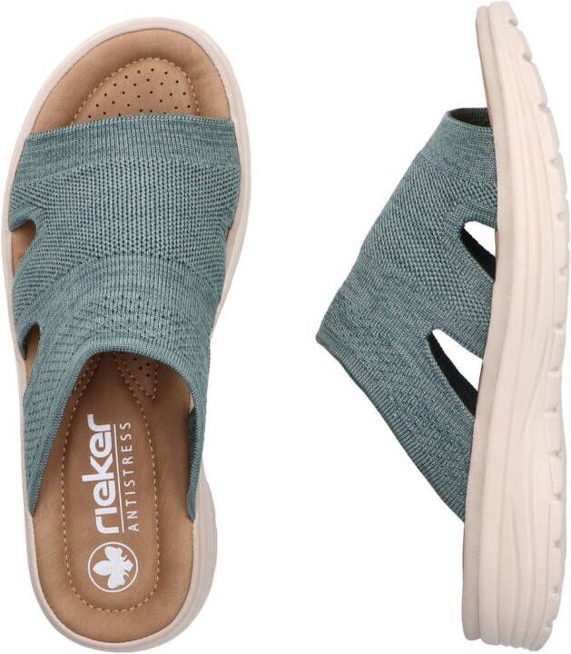 Rieker Slippers zomerschoen huisschoen slippers strandschoen met voetbed