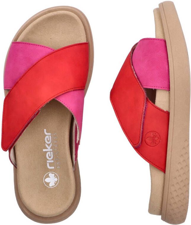 Rieker Slippers Zomerschoen strandschoen huisschoen slippers met comfortabel voetbed