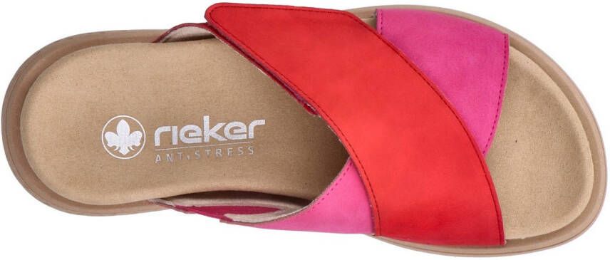 Rieker Slippers Zomerschoen strandschoen huisschoen slippers met comfortabel voetbed