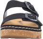 Rieker Zwarte damesslide sandalen - Thumbnail 9