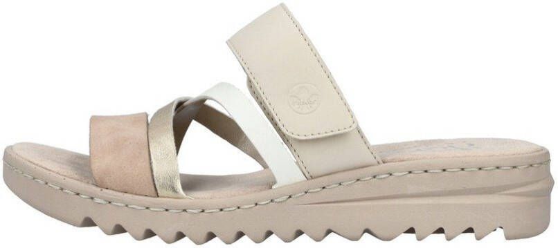 Rieker Slippers sleehak zomerschoen pantoffels met slip-on