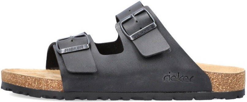 Rieker Slippers zomerschoen slippers pantoffel met twee klittenbandsluitingen
