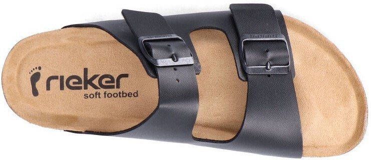 Rieker Slippers zomerschoen slippers pantoffel met twee klittenbandsluitingen