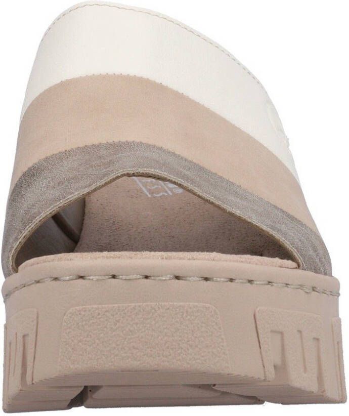 Rieker Slippers wedge heel summer shoe slippers with strong profile sole