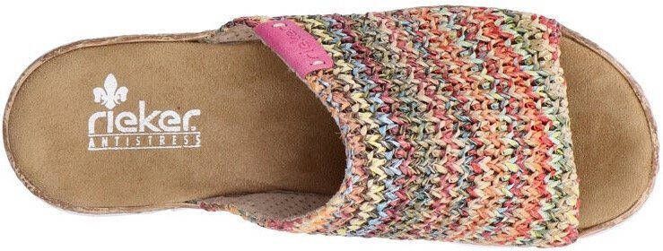Rieker Slippers sleehak zomerschoen slippers in zomerlook
