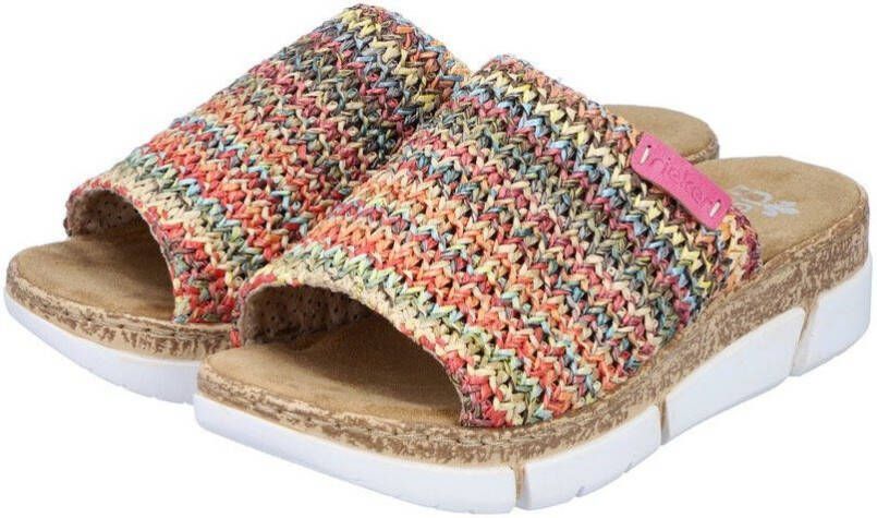 Rieker Slippers sleehak zomerschoen slippers in zomerlook