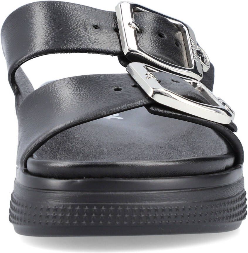 Rieker Slippers plateau zomerschoen slippers in breedte g (=wijd)