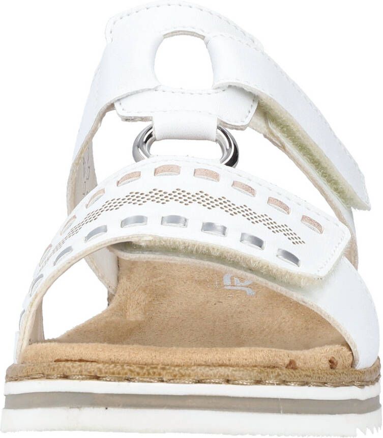 Rieker Slippers sleehak zomerschoen pantoffels met praktisch klittenband