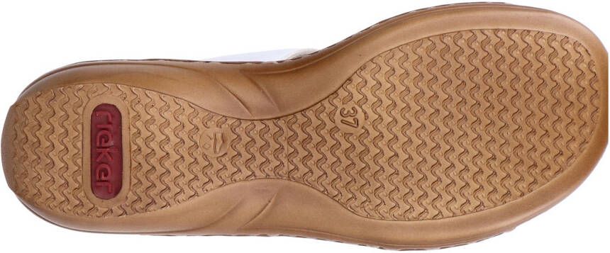 Rieker Slippers sleehak zomerschoen slippers met grote siergesp