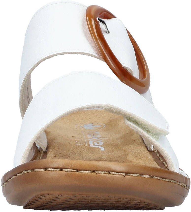 Rieker Slippers sleehak zomerschoen slippers met grote siergesp
