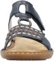 Rieker Slippers sleehak zomerschoen slippers met praktische klittenband - Thumbnail 10