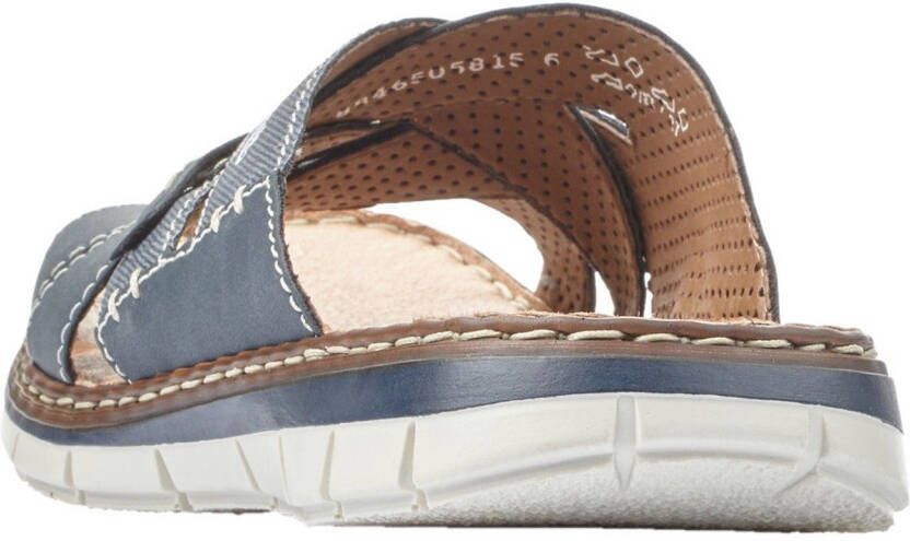 Rieker Slippers zomerschoen slippers badschoen met leren binnenzool
