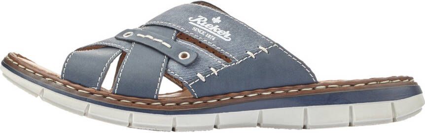 Rieker Slippers zomerschoen slippers badschoen met leren binnenzool