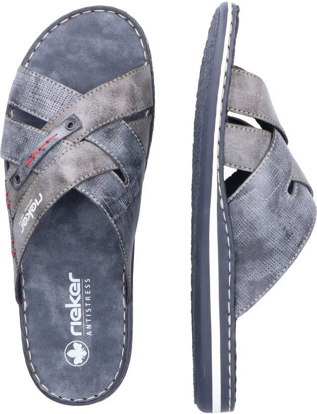Rieker Slippers zomerschoen slippers badschoen met gekruiste bandages