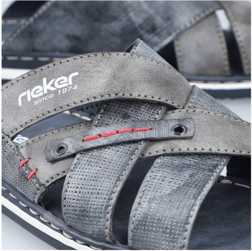 Rieker Slippers zomerschoen slippers badschoen met gekruiste bandages