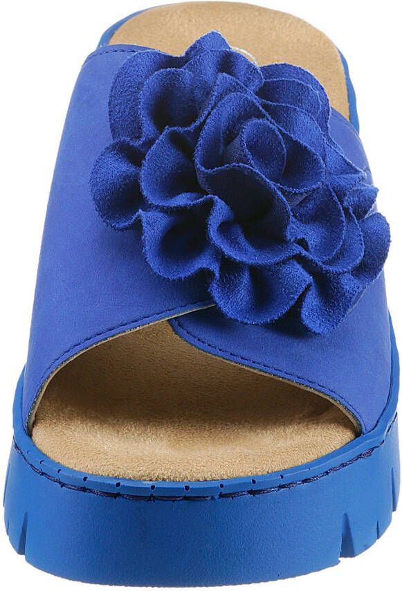Rieker Slippers plateau zomerschoen slippers met praktische klittenband