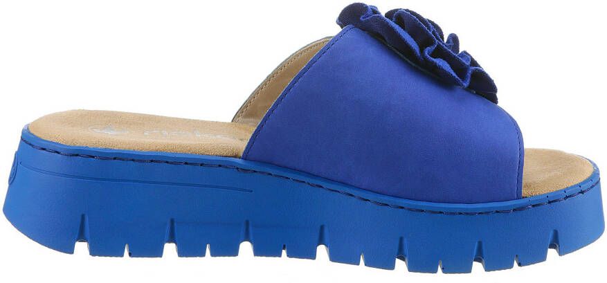 Rieker Slippers plateau zomerschoen slippers met praktische klittenband