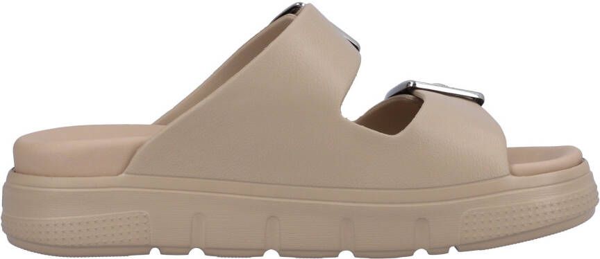 Rieker Slippers plateau zomerschoen slippers in breedte g (=wijd)