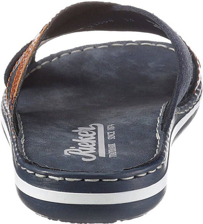 Rieker Slippers zomerschoen slippers badschoen met contraststiksels