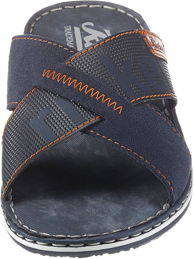 Rieker Slippers zomerschoen slippers badschoen met contraststiksels