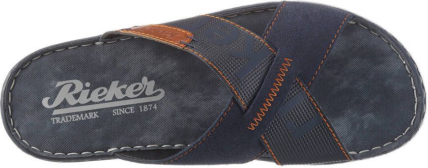 Rieker Slippers zomerschoen slippers badschoen met contraststiksels