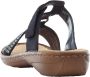 Rieker Slippers sleehak zomerschoen pantoffels met mooi borduursel - Thumbnail 6