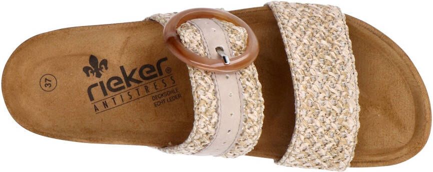 Rieker Slippers met opvallende siergesp