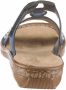Rieker Slippers sleehak zomerschoen pantoffels met pailletten- en parelrand - Thumbnail 3