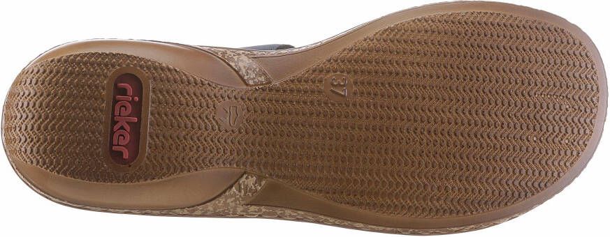 Rieker Slippers sleehak zomerschoen pantoffels met pailletten- en parelrand - Foto 4