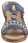 Rieker Slippers sleehak zomerschoen pantoffels met pailletten- en parelrand - Thumbnail 5