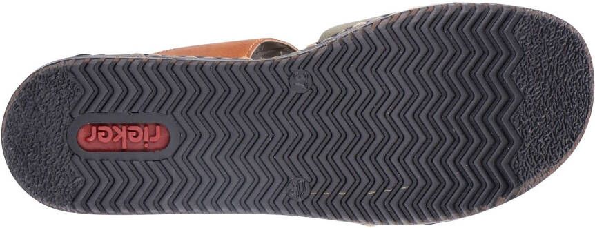 Rieker Slippers sleehak zomerschoen pantoffels met praktisch klittenband