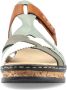 Rieker Slippers sleehak zomerschoen pantoffels met praktisch klittenband - Thumbnail 6