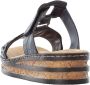 Rieker Slippers sleehak zomerschoen pantoffels met bandjes in gevlochten look - Thumbnail 2