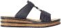 Rieker Slippers sleehak zomerschoen pantoffels met bandjes in gevlochten look - Thumbnail 5