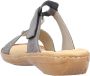 Rieker Slippers sleehak zomerschoen pantoffels met juwelenapplicatie - Thumbnail 4