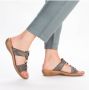 Rieker Slippers sleehak zomerschoen pantoffels met juwelenapplicatie - Thumbnail 12