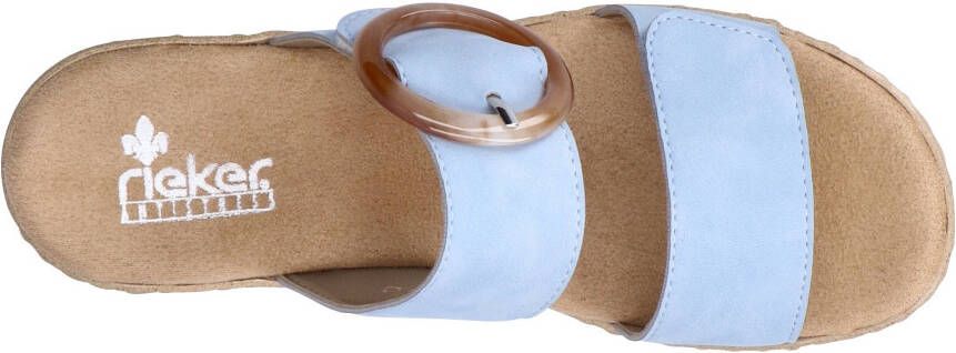 Rieker Slippers sleehak zomerschoen pantoffels met zachte binnenzool