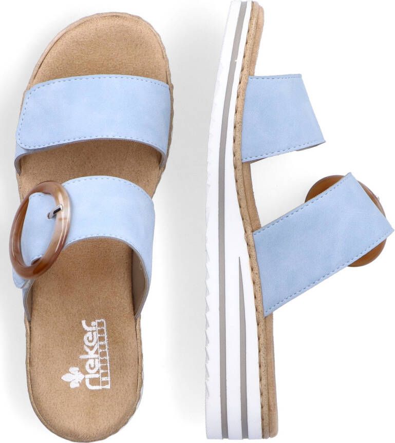 Rieker Slippers sleehak zomerschoen pantoffels met zachte binnenzool