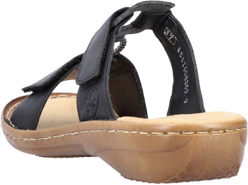 Rieker Slippers sleehak zomerschoen pantoffels met juwelenring