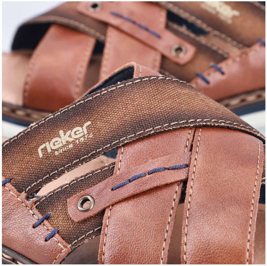 Rieker Slippers zomerschoen slippers badschoen met leren binnenzool
