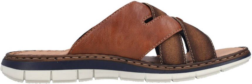 Rieker Slippers zomerschoen slippers badschoen met leren binnenzool