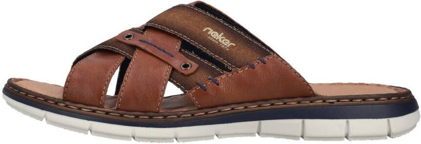 Rieker Slippers zomerschoen slippers badschoen met leren binnenzool