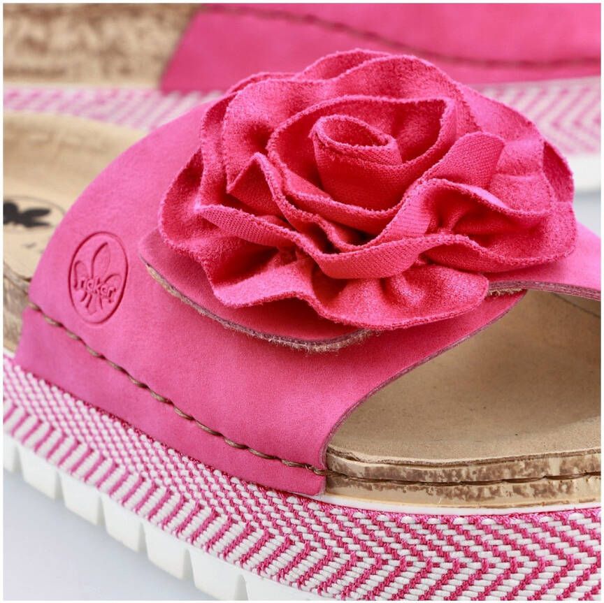 Rieker Slippers zomerschoen slippers met modieus plateau