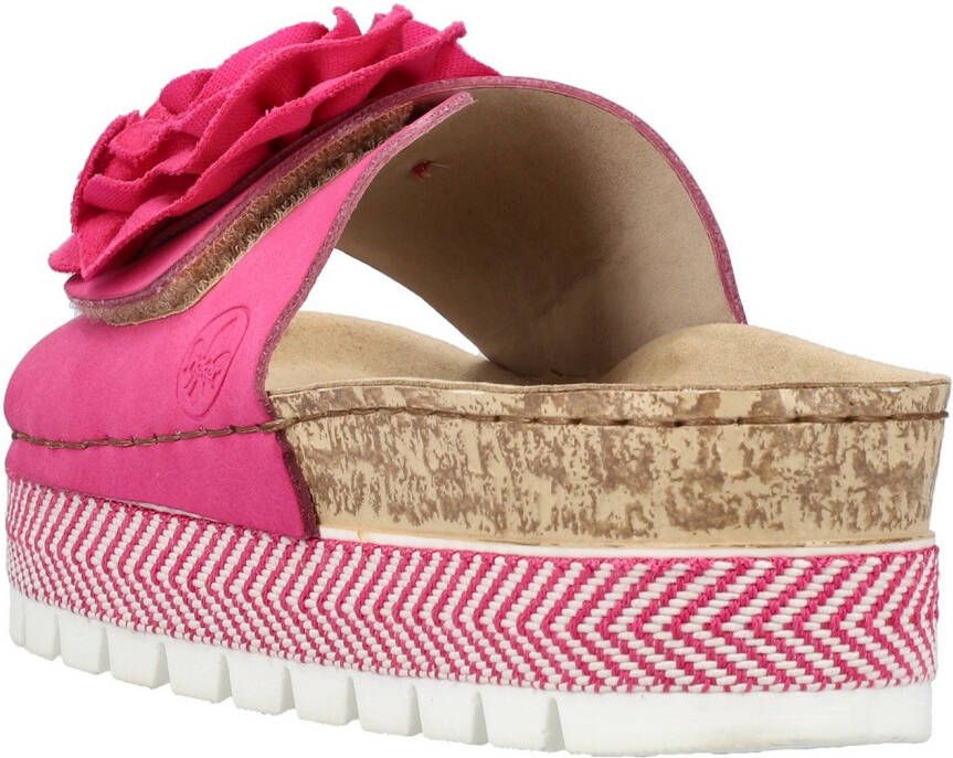 Rieker Slippers zomerschoen slippers met modieus plateau