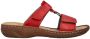 Rieker Slippers Zomerschoen slippers vakantieschoen klittenbandschoen met perforatie - Thumbnail 4