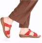 Rieker Slippers Zomerschoen slippers vakantieschoen klittenbandschoen met perforatie - Thumbnail 9