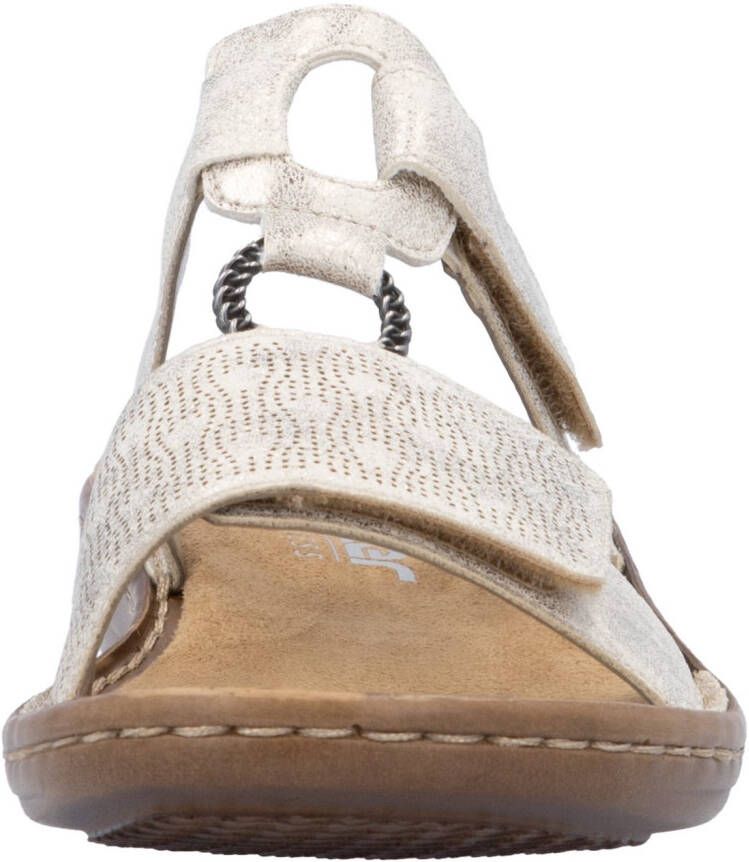 Rieker Slippers zomerschoen strand-schoen klittenbandschoen met perforatie