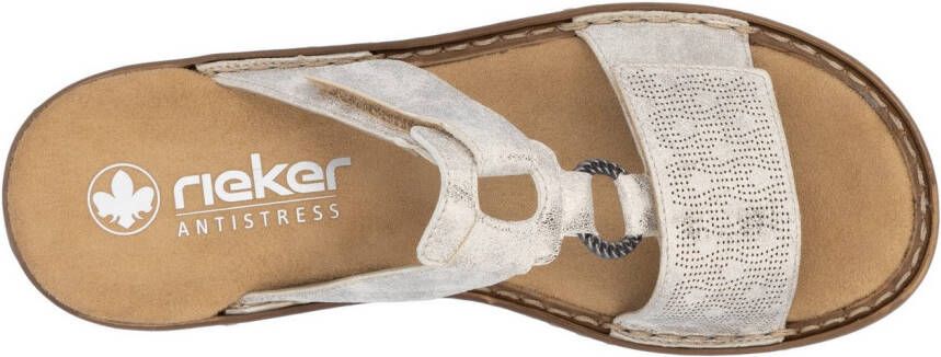 Rieker Slippers zomerschoen strand-schoen klittenbandschoen met perforatie