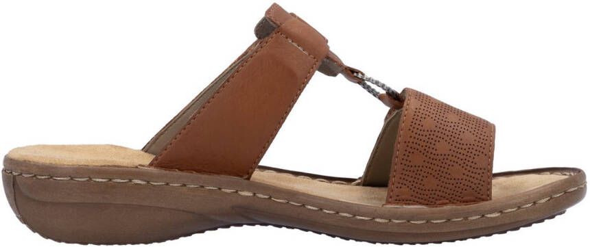 Rieker Slippers zomerschoen strand-schoen klittenbandschoen met perforatie